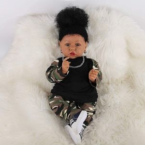 HOOMAI Lifelike Reborn Baby Dolls with Soft Body African American Realistic Girl